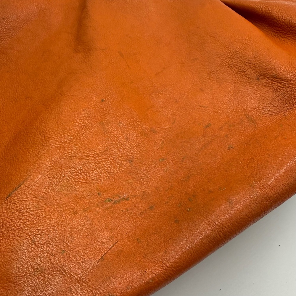 Michael Kors Leather Hobo Bag Large Orange Boho Chic Slouchy Shoulder Bag READ - Picture 10 of 15